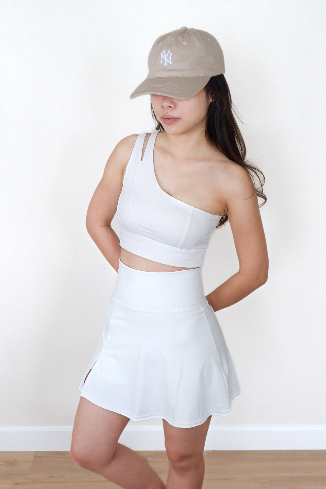 Sweet Serve Toga Sports Bra (Swan White)