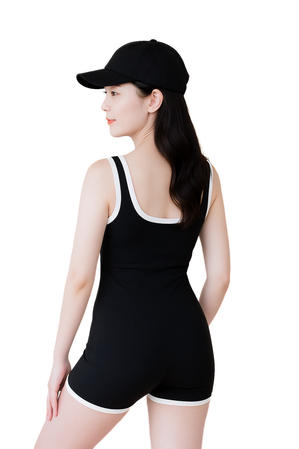 Noire Ribbed Bodysuit (Salt & Pepper)