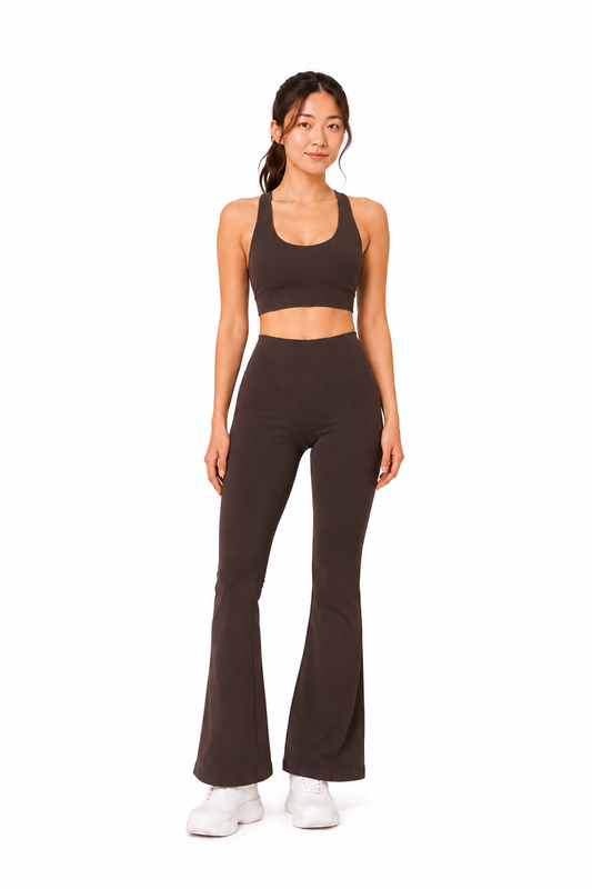 Reverie Flared Pants Set (Espresso)