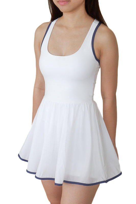 The Coquette Tennis Dress (Swan White)