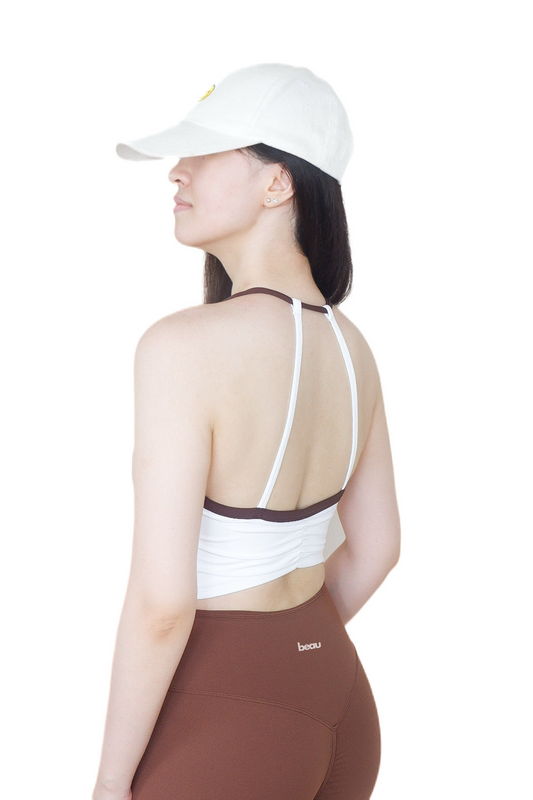 Kylie Contrast Top (Mocha Cloud)