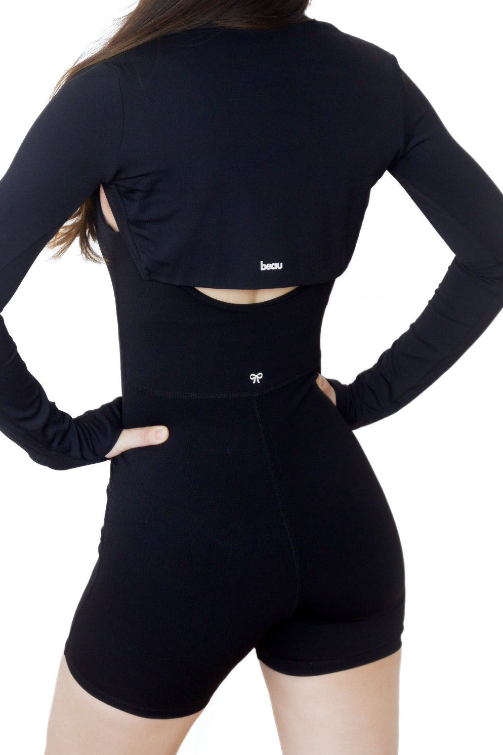 Vibe Check Bodysuit with Outerwear Set (Sleek Black)