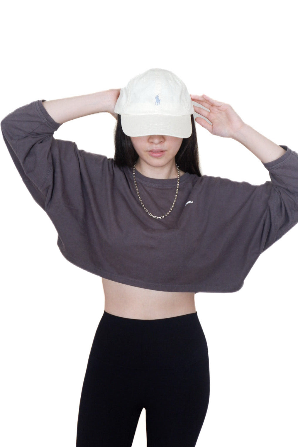 BACKORDER Beau Oversized Crop Tee (Granite Grey)