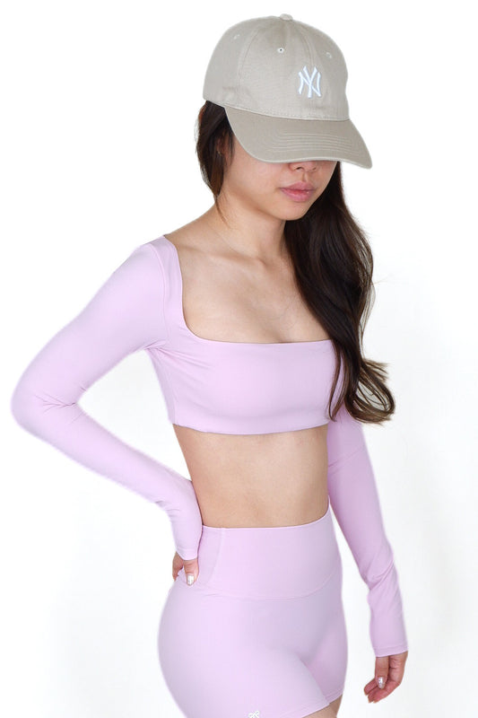 Chic Pulse Long Sleeves Top (Barbie Pink)