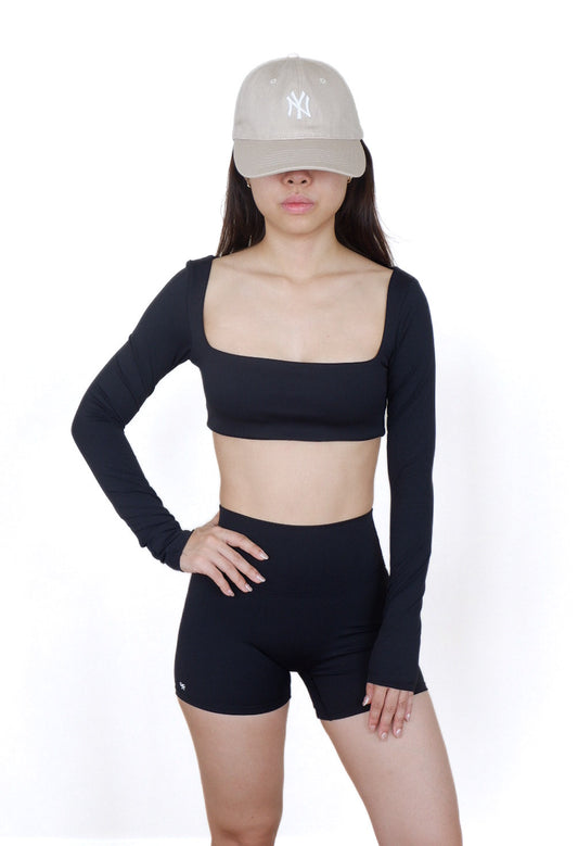 Chic Pulse Long Sleeves Set (Sleek Black)