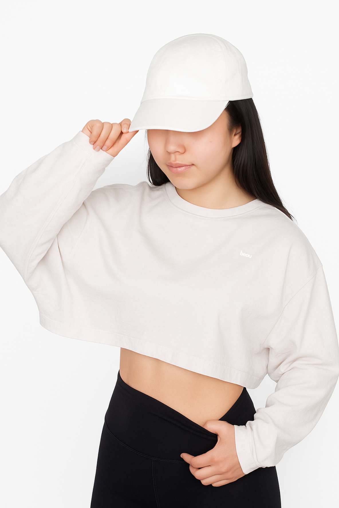 Beau Oversized Crop Tee (Cozy Oat)