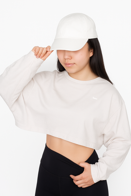 Beau Oversized Crop Tee (Cozy Oat)
