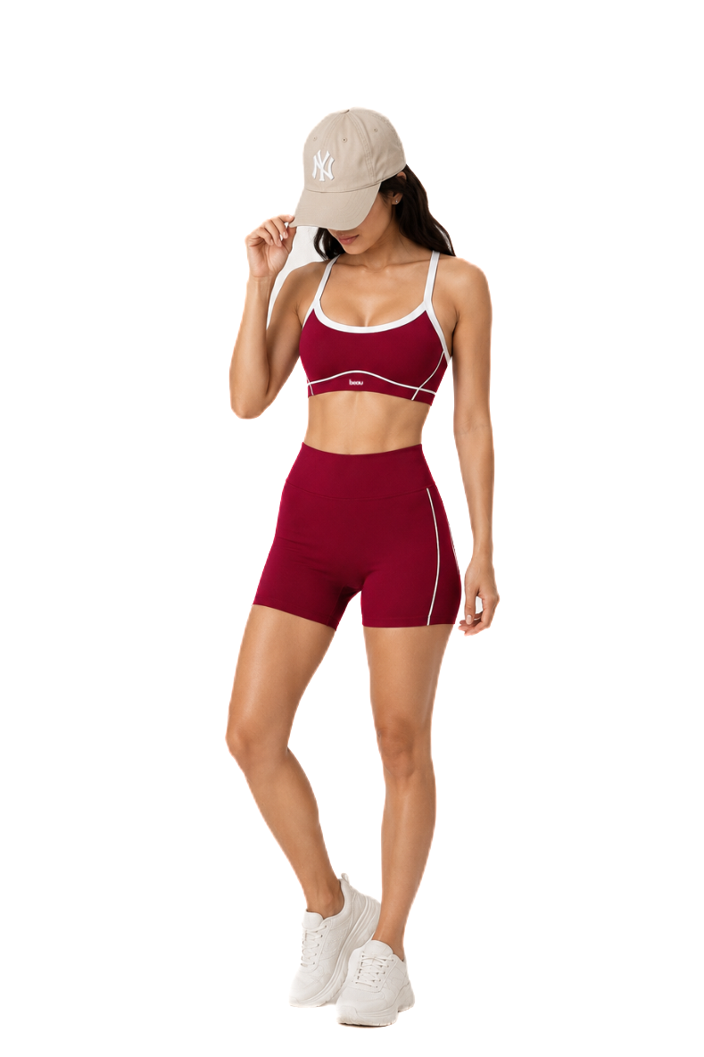 Duality Contrast Shorts Set (Chili Salt)