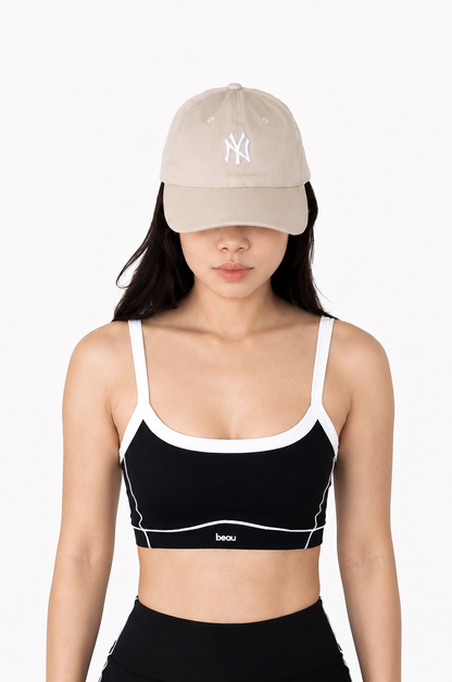 Duality Contrast Sports Bra (Salt & Pepper)