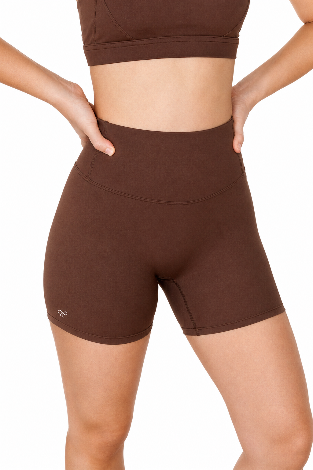 Power Peach Shorts (Mocha Brown)