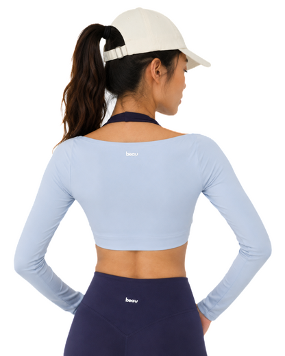 Elana Motion Long Sleeves Top (Sky & Midnight)